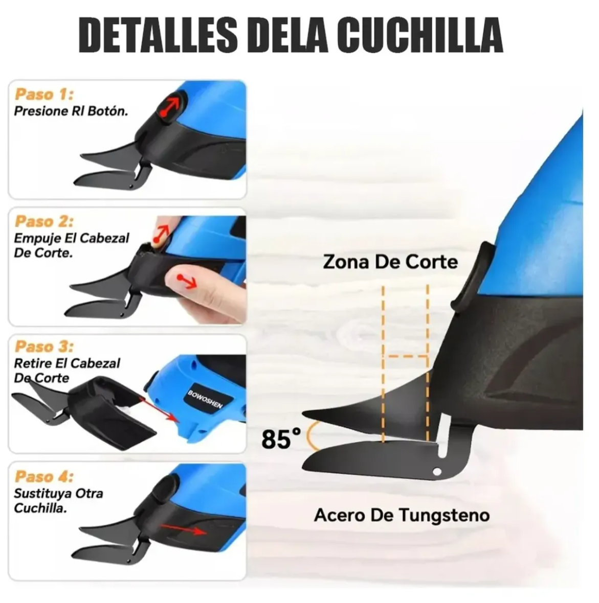 Vista 7 de Tijeras Inalambricas Para Coser